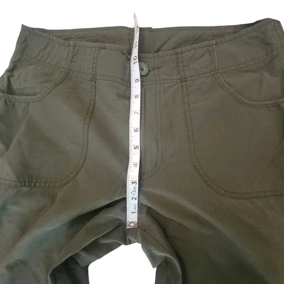 Kathmandu Cargo Olive Green Hiking Fishing Pants With Zip off Bottom Wmn's Sz 12 - Picture 4 of 9